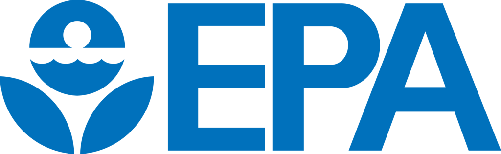 لوگو سازمان حفاظت محیط زیست (EPA) به رنگ آبی در ارتباط با استانداردهای پوشش رنگی بشکه فلزی